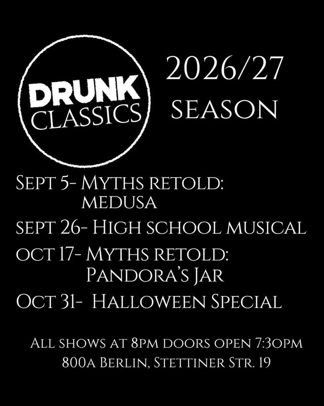 Drunk Classics 2026/27 Season