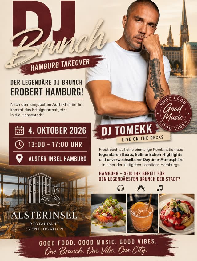Der legendäre DJ Brunch erobert Hamburg!