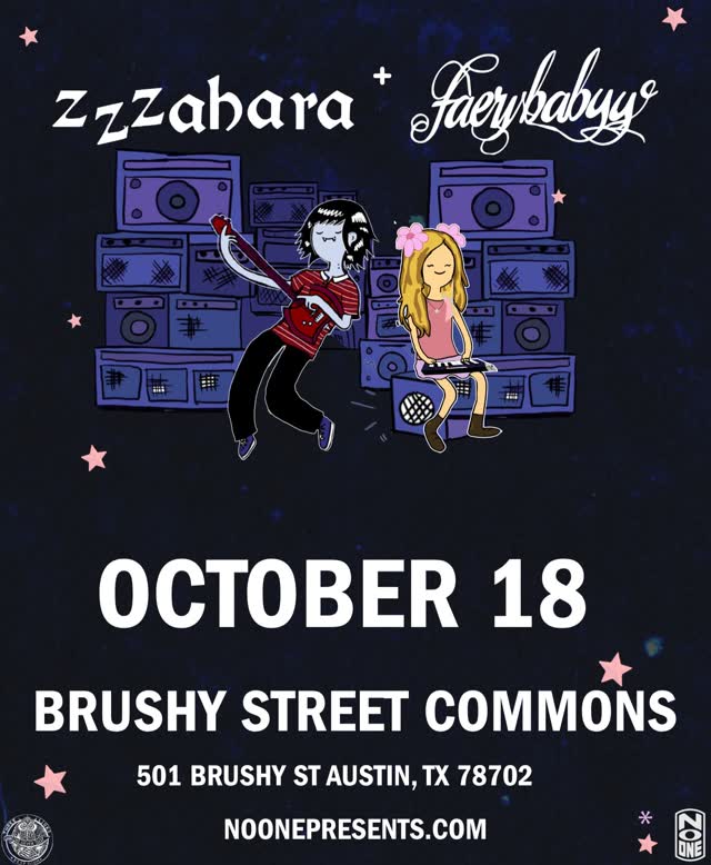JUST ANNOUNCED!! @zzzahara.wav and @faerybabyy are coming to @brushystreet on October 18!!
