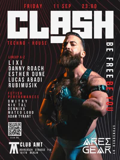 CLASH is moving to CLUB AMT. Friday 11.9.2026 Be Free Be You ... 🏳️🌈🏳️🌈🏳️🌈