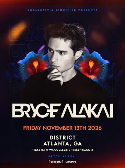 SHOW ANNOUNCEMENT: Bryce Alakai at District Atlanta