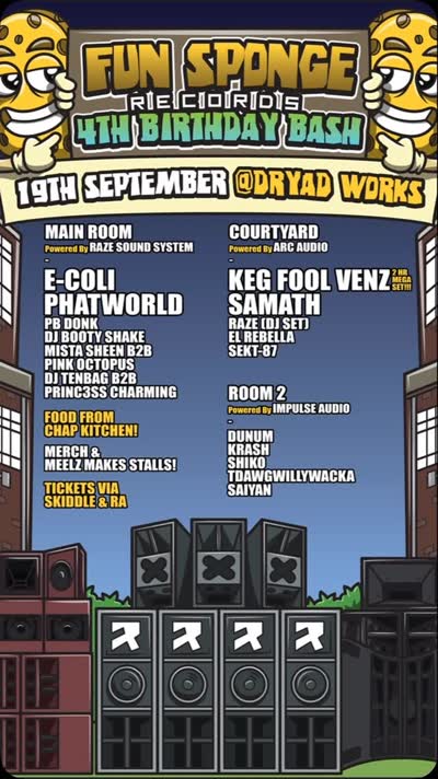 Birthday Bash celebrating 4 years of the Sponge