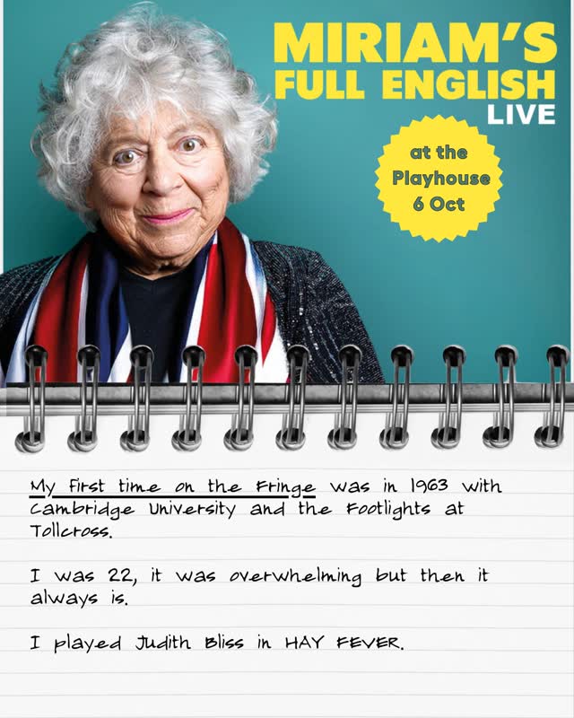 Miriam Margoyles and her #FirstFringe memories