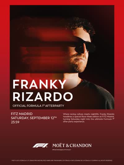 FRANKY RIZARDO — GIVEAWAY TIME 🏁 THE ONLY OFFICIAL F1 AFTERPARTY🏎️