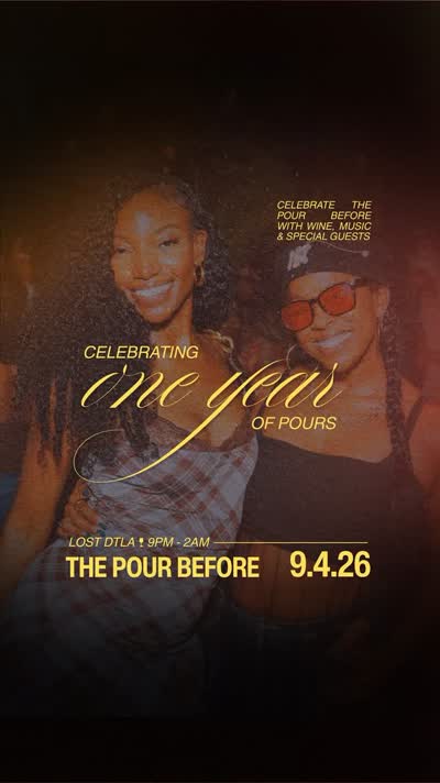 ONE YEAR IN. 🥂 @thepourbefore celebration with music, vibes and some very special guests
