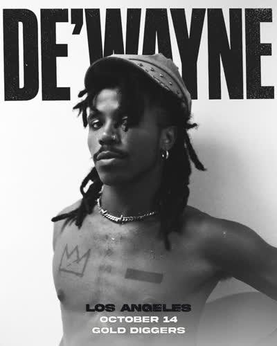 Show Announcement! @yeahdewayne comes to Gold-Diggers on October 14th, tickets on sale now 💫