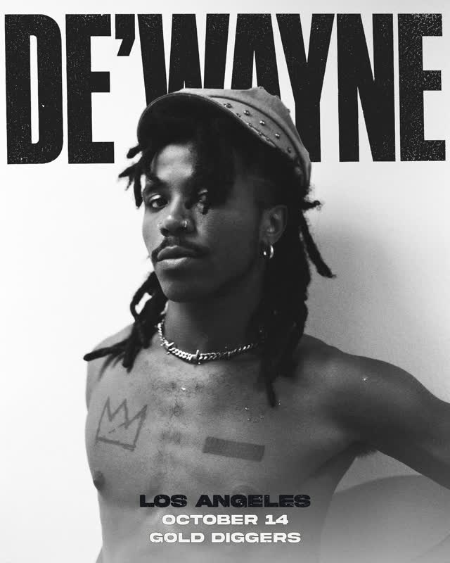 Show Announcement! @yeahdewayne comes to Gold-Diggers on October 14th, tickets on sale now 💫