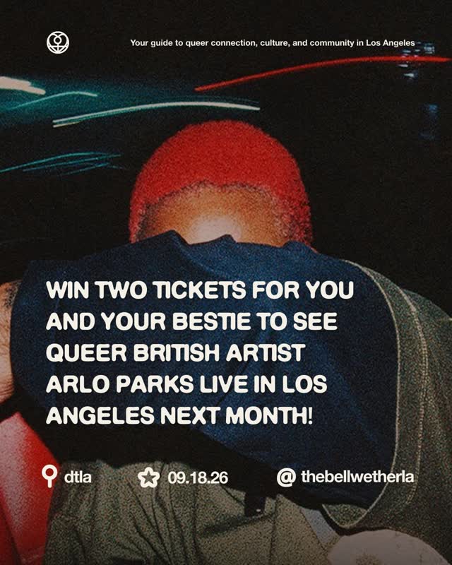 @thebellwetherla is giving away a pair of tickets to see @arlo.parks live in concert on 9/18!