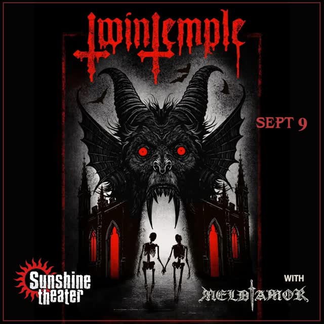 Twin Temple @twintemple will be playing ABQ at Sunshine Theater September 9th on the Doomed Lovers Tour. W/ special guests Meldamor @themeldamor. Get your tickets now!