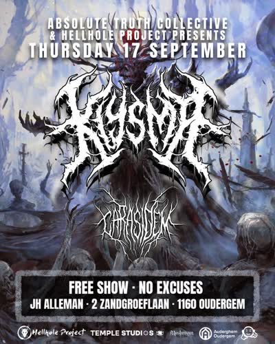 Absolute Truth Collective & Hellhole Project join forces again for a 100% Belgian night of heavy music in Brussels.
