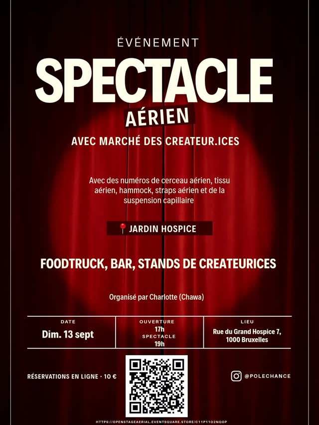 Spectacle aérien / performance #hairhanging