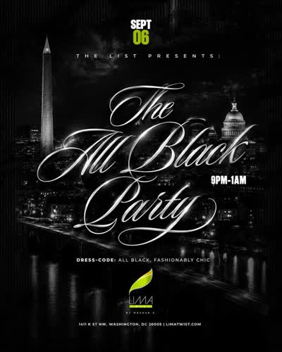 The List Presents: “The All Black♠️ Party”
