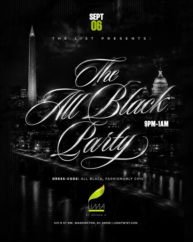 The List Presents: “The All Black♠️ Party”