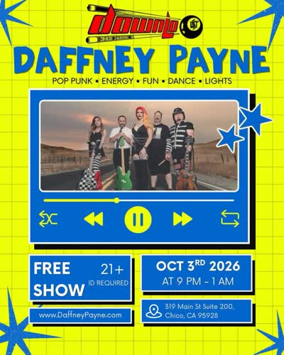 Come kick off spooky season with Daffney at @downlobar Saturday October 3rd!! Rockin’ music, cool drinks, bomb food and a GOOD TIME!