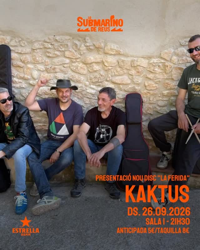KAKTUS en Lo Submarino - Primer concert de la temporada 2026-2027