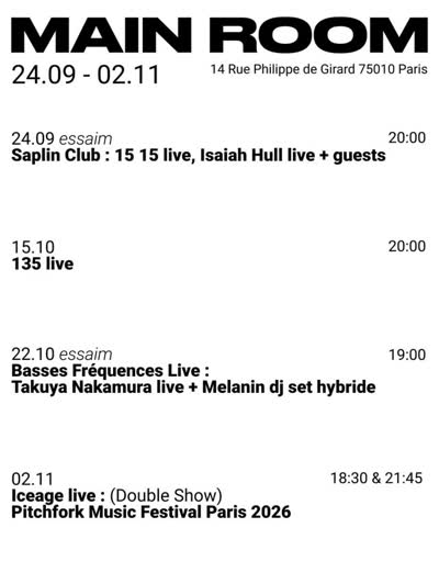 MAIN ROOM 24.09 - 02.11