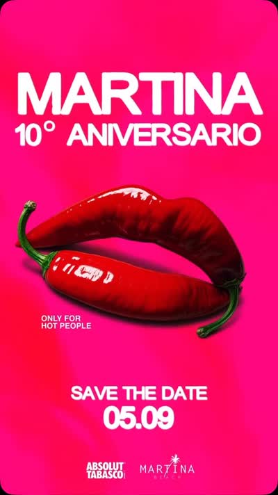 MARTINA 10° ANIVERSARIO | 05.09 🌶️💖 La fiesta más HOT del año.