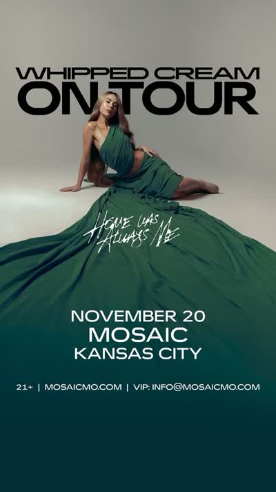 WHIPPED CREAM is coming to Kansas City on Friday, November 20