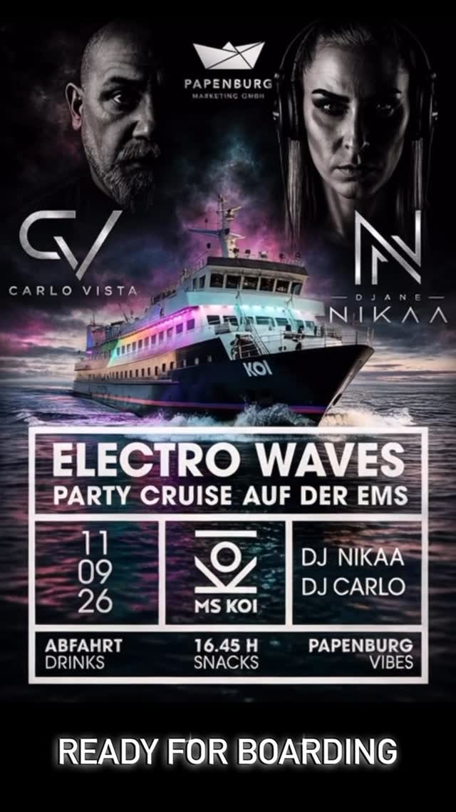 ELECTRO WAVES – PARTY CRUISE AUF DER EMS