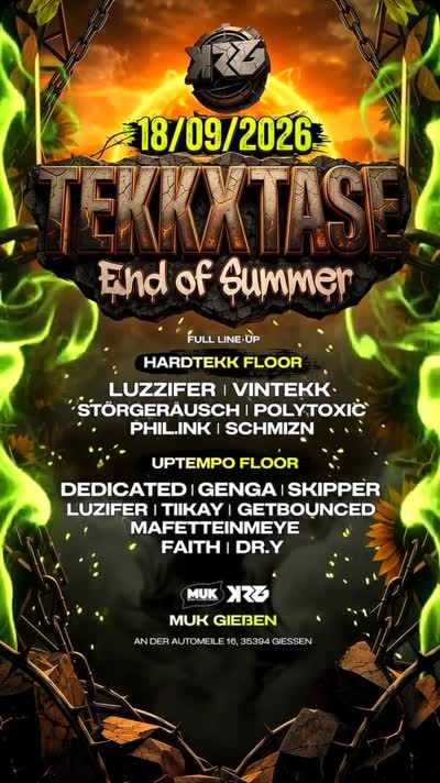 TEKKXSTASE – FULL LINEUP