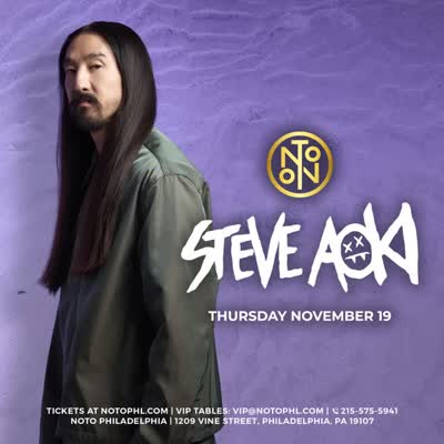 PHILLY!! Get those cakes ready!! 🎂🔥 @steveaoki is returning to NOTO on Thursday, November 19th!