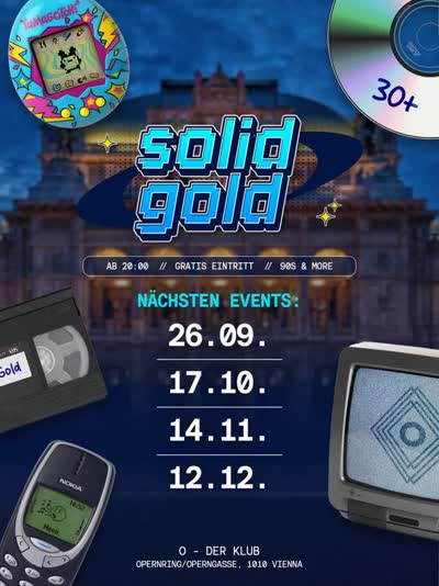 Alle Solid Gold Abende 2026: Solid Gold – die 30+ Party