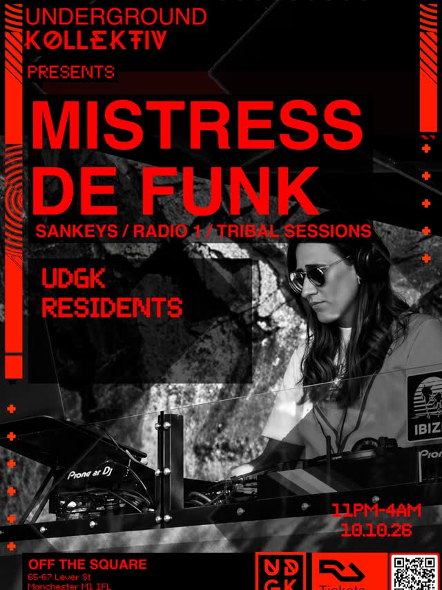 MISTRESS DE FUNK, THE QUEEN OF SANKEYS, RETURNS TO MANCHESTER