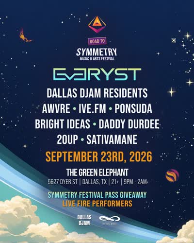 We are hitting the road again 💫 Next stop, Dallas featuring @ripeveryst 🗻 Join us for live fire performers, a Symmetry festival pass giveaway, & more! Come dance with our teams on 9/23 as we count down the days until October 💜✨