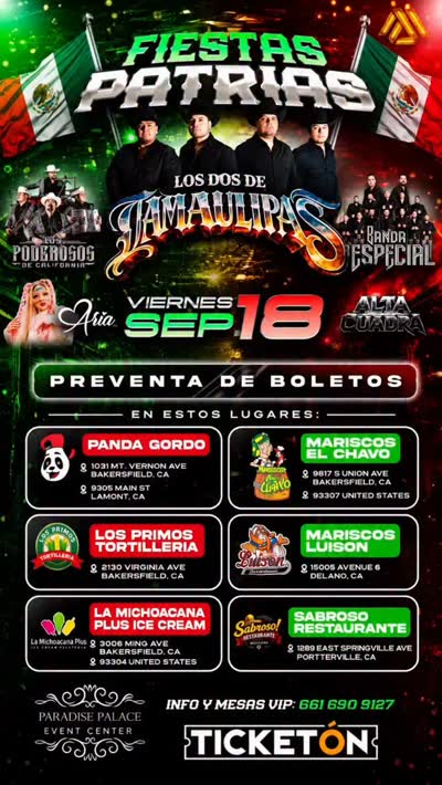 FIESTAS PATRIAS EN BAKERSFIELD!