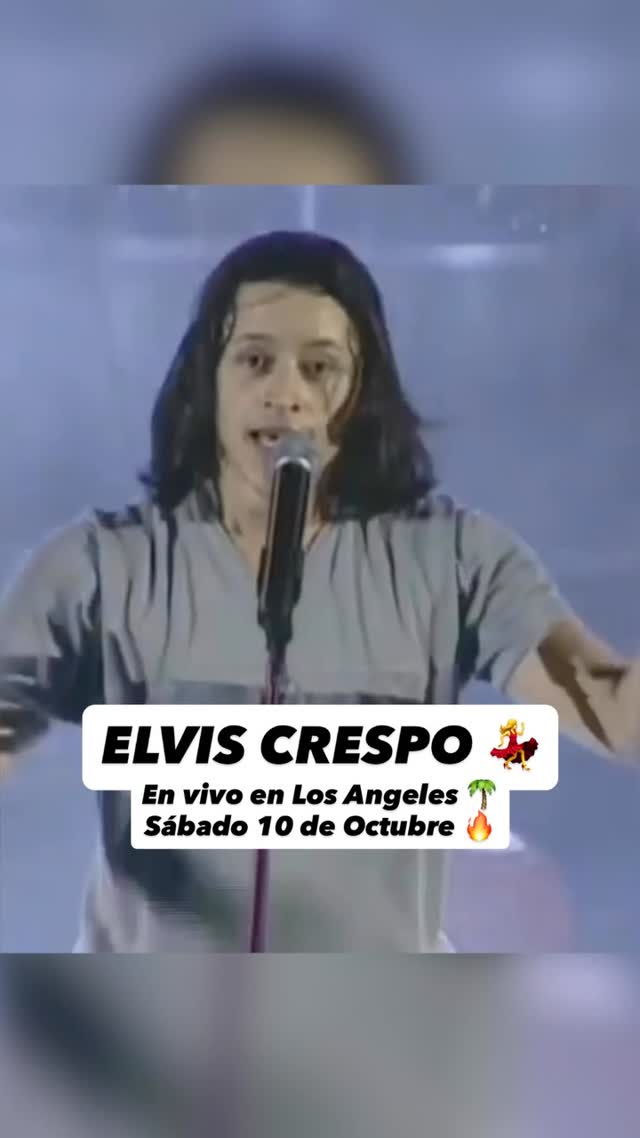 @elviscrespolive en vivo en Los Angeles el Sabado, 10 de Octubre!