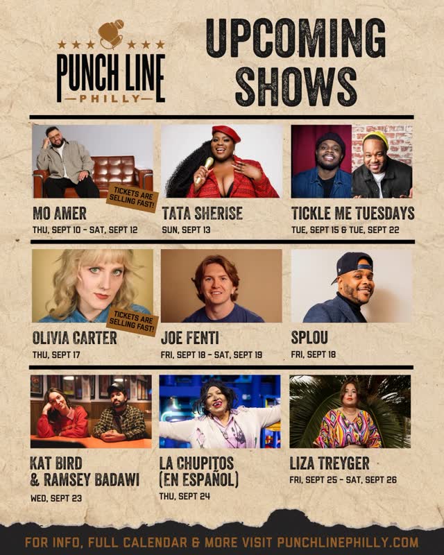 Upcoming Shows at Punch Line Philly
