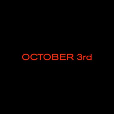October 3rd. Secret location. Perfect sound. International lineup.