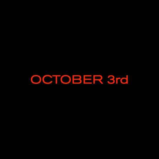 October 3rd. Secret location. Perfect sound. International lineup.