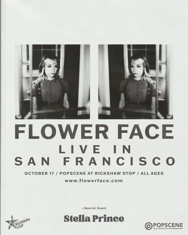 POPSCENE SHOW UPDATE! 🚨🚨🚨 Emerging NY indie-folk artist STELLA PRINCE will now be supporting FLOWER FACE this fall