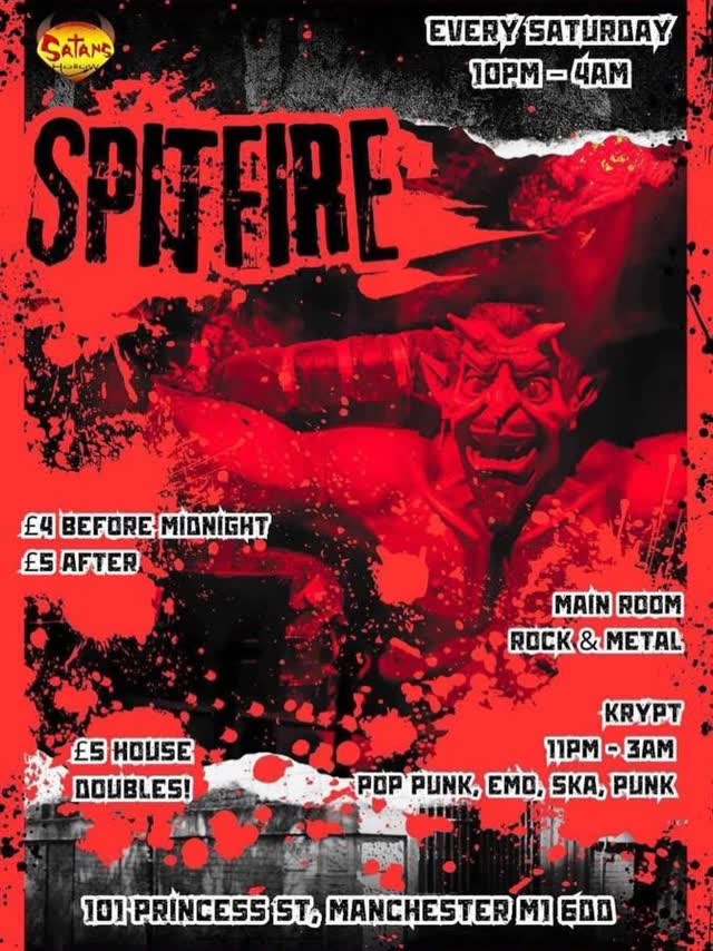 Tonight at Satans Hollow. Doors open at 10 🤘