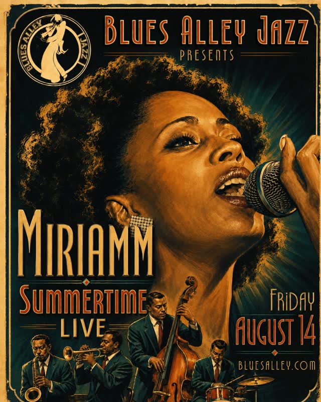 See you TONIGHT at 7 & 9:30pm! I’m super excited to bring Summertime to Blues Alley!!🎙️💛 Thank you for supporting LIVE music!