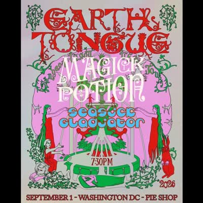 Tomorrow in DC! @earthtongue [NZ] / @magickpotionband [BALTIMORE] / @seasick.gladiator [DC]