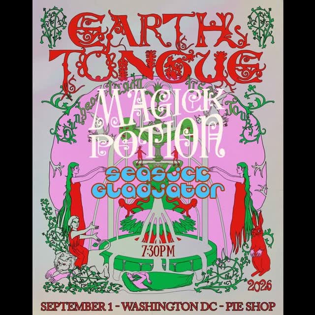 Tomorrow in DC! @earthtongue [NZ] / @magickpotionband [BALTIMORE] / @seasick.gladiator [DC]