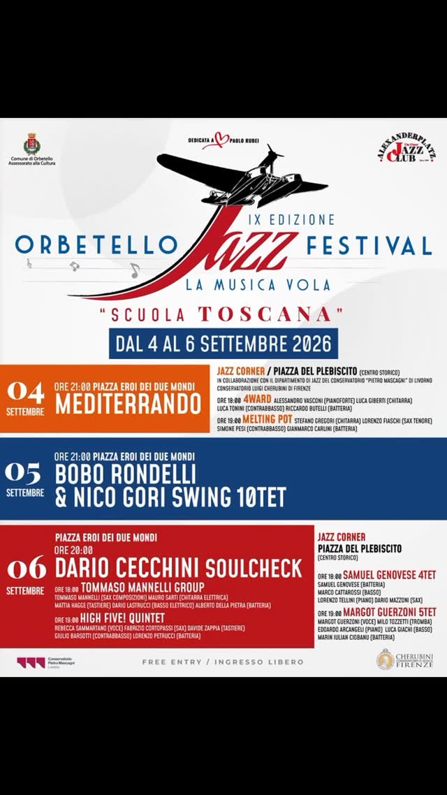IX Edizione dell’Orbetello Jazz Festival – “Scuola Toscana”
