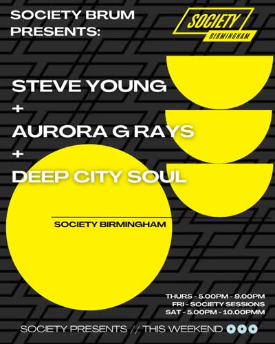 SOCIETY PRESENTS // THIS WEEKEND