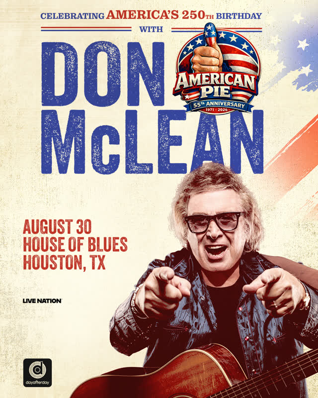 TONIGHT! Don't miss Don McLean at House of Blues.