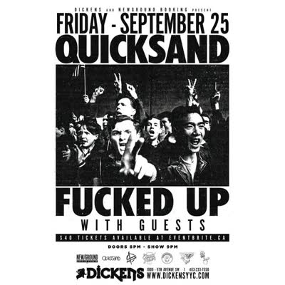 IN CASE YOU MISSED IT... We’re extremely excited to be hosting NYC post hardcore legends, Quicksand @qsnyc and Toronto hardcore favs @fuckedup on Friday, September 25! This one is going to sell out for sure. Get on those tickets! They are available on Eventbrite NOW.