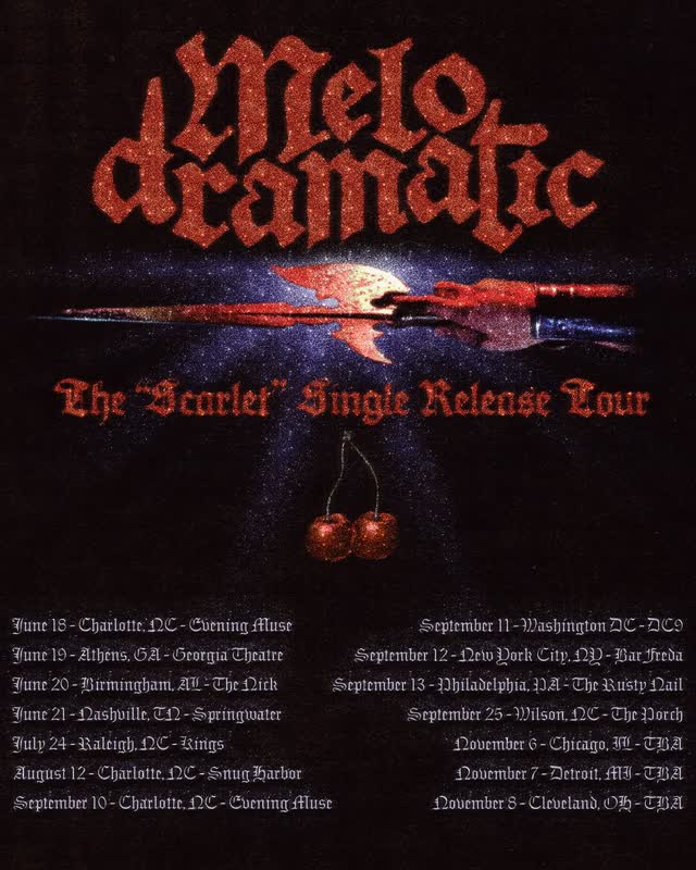 Our new single “Scarlet” comes out September 9th and we’re celebrating by taking it on the road starting the very next day :-)