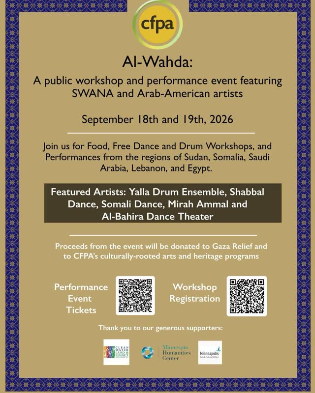 Al-Wahda: A public workshop and performance event featuring SWANA and Arab-American artists