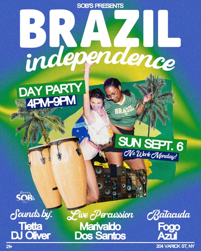 The biggest Brazilian DAY PARTY in NYC celebrating Independence Day!