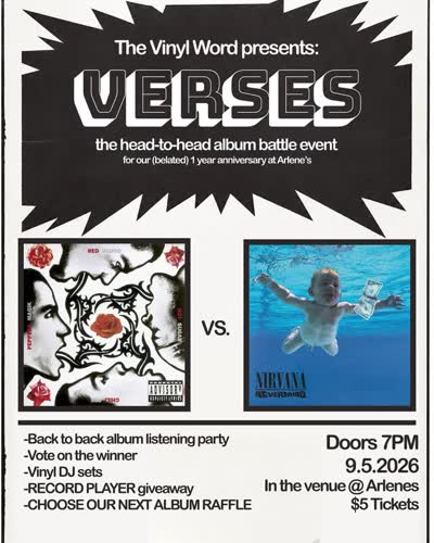 INTRODUCING... VERSES! Album Battle & 90s Vinyl DJ Set