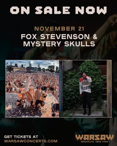 Tickets are on sale now to see Fox Stevenson & Mystery Skulls in Brooklyn on November 21 🎤