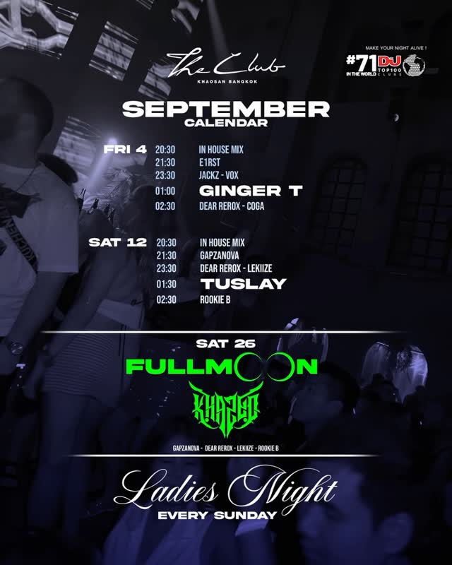 SEPTEMBER IS CALLING. 🔥 New month, new energy, and plenty of reasons to make your way to The Club Khaosan.