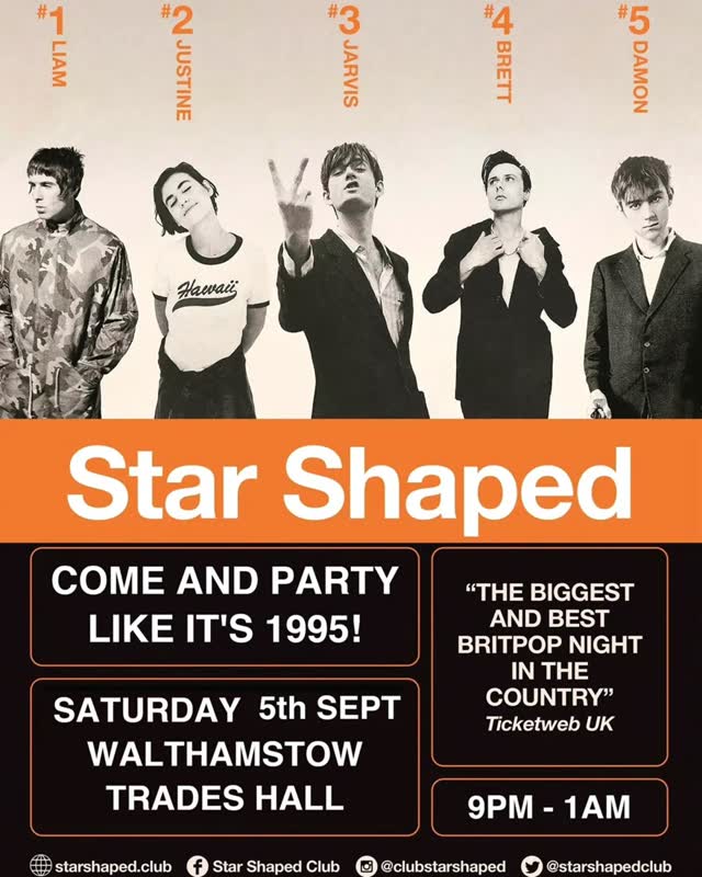 Star Shaped Club: Britpop & 90's Indie classics
