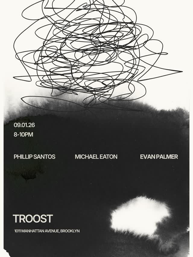 this tuesday 8pm @troostnyc w/ michael eaton & evan palmer